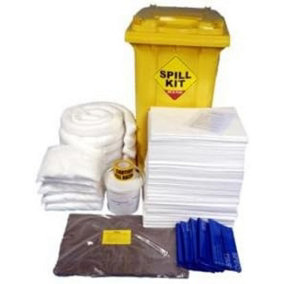 248 Litre Oil and Fuel Only Spill Kit in Wheeled Bin