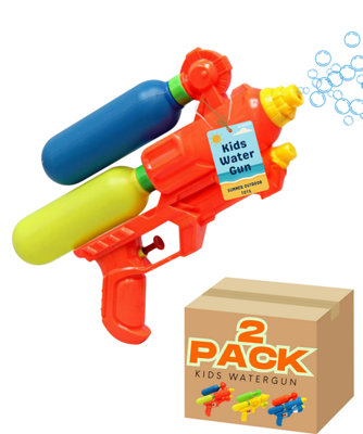 24cm Kids Water Pistols Toy Gun - Double Tank - 2 Pack