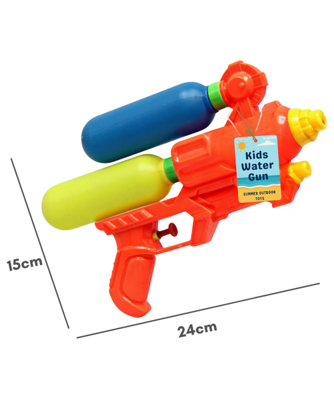 24cm Kids Water Pistols Toy Gun - Double Tank - 2 Pack
