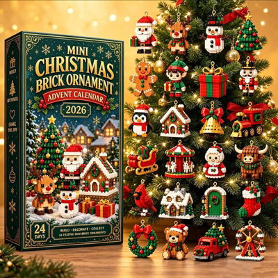 24Day 3D Mini Christmas Brick Ornament Advent Calendar, Buildable ...