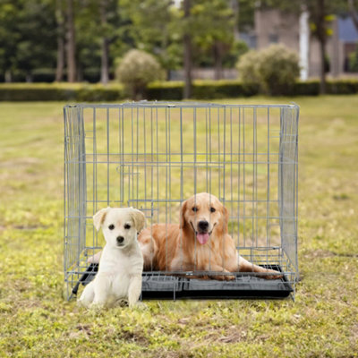 24inch Foldable Silver Dog Cage