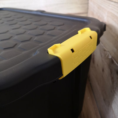 24L Heavy Duty Storage Box Sturdy, Lockable, Stackable and Nestable ...