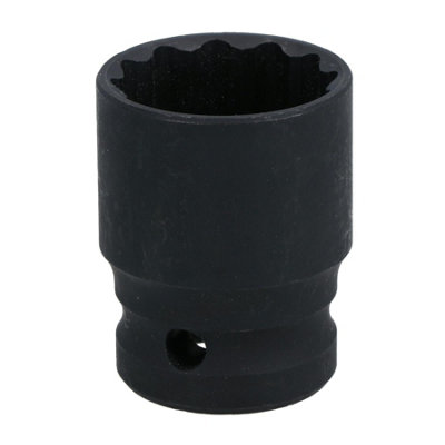24mm 1/2in. Drive Shallow Metric Impact Impacted Socket 12 Sided Bi-hex