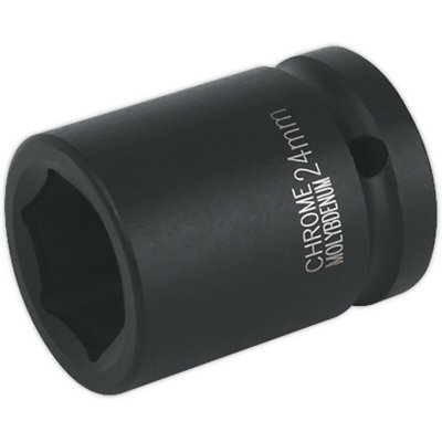 24mm Chromoly Forged Impact Socket for 3/4 Inch Drive Wrenches