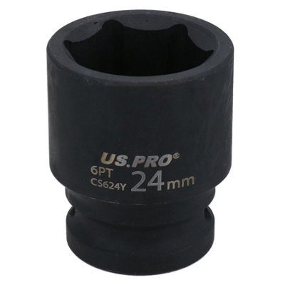 24mm Metric Shallow Impact Impacted European Style Socket 1/2