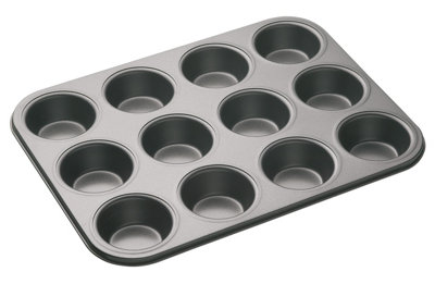 24pc Baking Set with Non-Stick Round Tin, 12-Hole Tin, Biscuit Press/Icing Gun, 8 Stainless Steel Nozzles & 13 Cutters