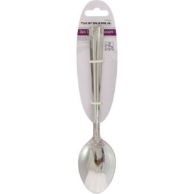 24pc Dessert Spoon Set Cutlery Stainless Steel Silver Handle Eating Utensil Kit