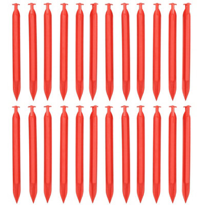 24pc Heavy Duty Plastic Tent Awnings Marquees Pegs For Camping 220mm Long