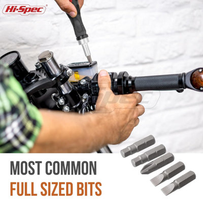 24pc HSS Metal Drill Bits & 1/4" Hex Shank Screw Driver Bit Set for Drill Driver