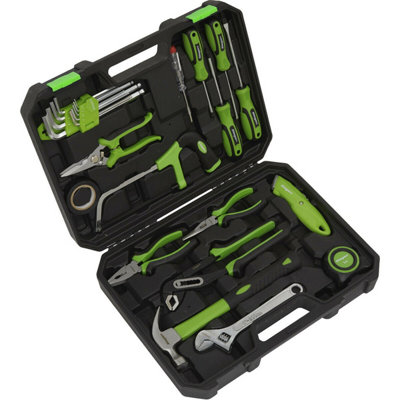 24pc Premium Tool Kit - Screwdriver Pliers Hacksaw Hex Key Hammer ...
