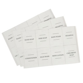 24pc Soap Dispenser Labels Set - White - Pack of 3