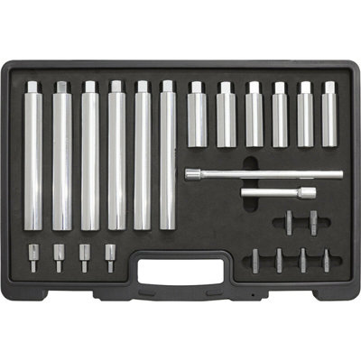 24pc Strut Nut Socket Set - 1/2" Drive - Top Suspension Short & Deep Engine Bits