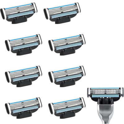 24PCS for Gillette MACH 3 Razor Blades Stainless Steel Blades ...