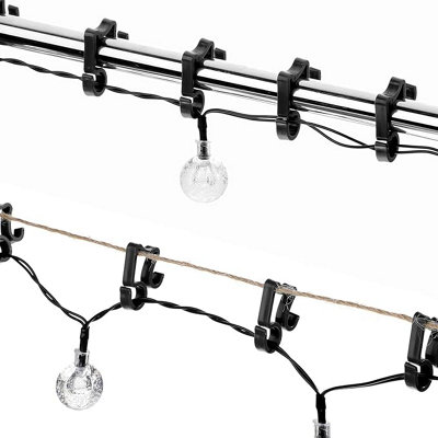 24Pcs Gutter Hooks Black - Secure and Easy to Use