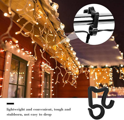 24Pcs Gutter Hooks Black - Secure and Easy to Use
