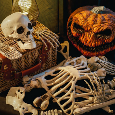 24Pcs Halloween Realistic Skull and Bone Skeleton Decoration Kit Price Comparisons | Compare The Build