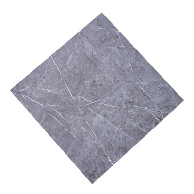 24Pcs Marble Texture Flooring Tile 2mm Thickness Self-adhesive PVC Flooring Tile - 5