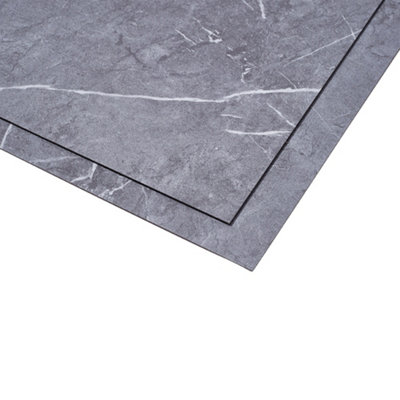 24Pcs Marble Texture Flooring Tile 2mm Thickness Self-adhesive PVC Flooring Tile - 6