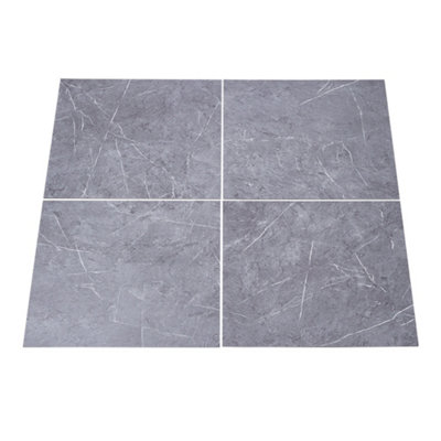 24Pcs Marble Texture Flooring Tile 2mm Thickness Self-adhesive PVC Flooring Tile - 7