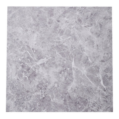24Pcs Marble Texture Self-adhesive PVC Flooring Tile Square Flooring Tile