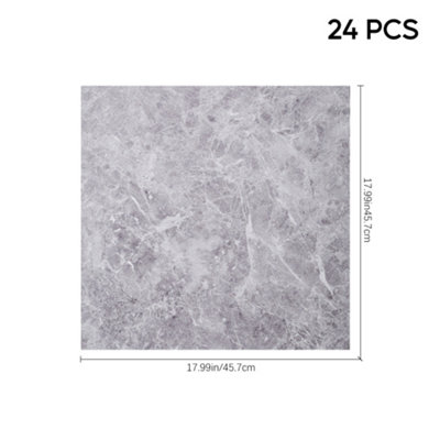24Pcs Marble Texture Self-adhesive PVC Flooring Tile Square Flooring Tile - 9