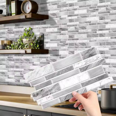 24pcs Self adhesive faux marble tile decorative wall stickers
