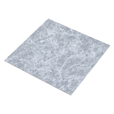 24Pcs Square 3D Stone Effect Marble Self Adhesive PVC Floor Tiles Waterproof - 6
