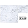 24Pcs Square 3D Stone Effect Marble Self Adhesive PVC Floor Tiles Waterproof, Light Grey 5m² Pack