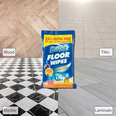 24pk Floor Wipes - Multi Task Wipes, Cleaning Wipes - Quick And ...