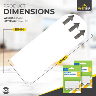 24pk Poster Hanging Strips