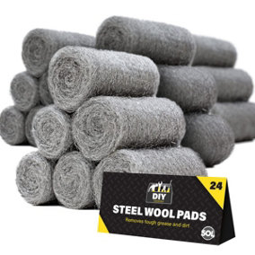 24pk Steel Wool Mice - Wire Wool Mice Grade 0 Steel Wool for Cleaning & Closing Small Holes Fine Wire Wool Rats Roll - Wire Wool