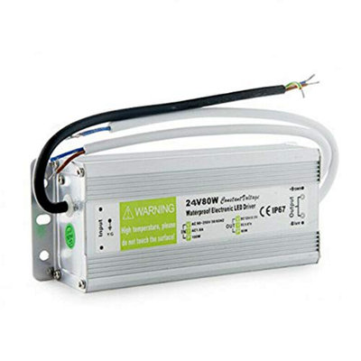 24V 3.33A 80W IP67 Waterproof Electronic LED Driver AC 90-250V ...