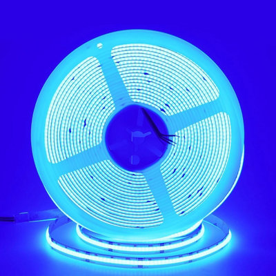 24V COB LED Strip, RGB with 576 LEDs/Meter, 14W/Meter, DC Connector ...