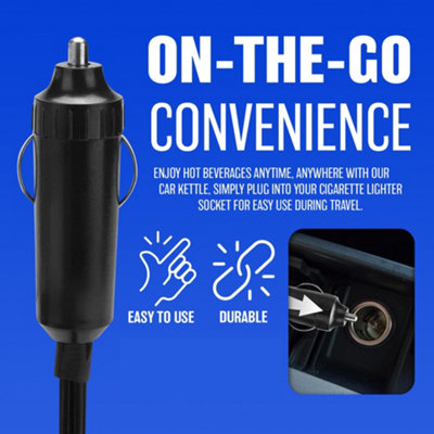 24v Electric Car Kettle Tea Coffee Travel Camping Caravan Boiling Water Socket - 7