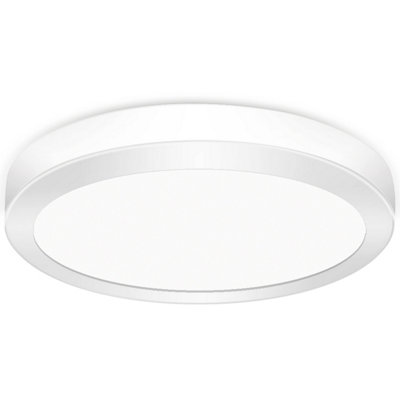 24W LED Cool White Flush Mount Ceiling Light, 1800LM 6500K