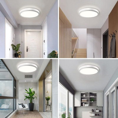 24W LED Round Surface Mount Integrated Ceiling Light Flush Light Cold ...