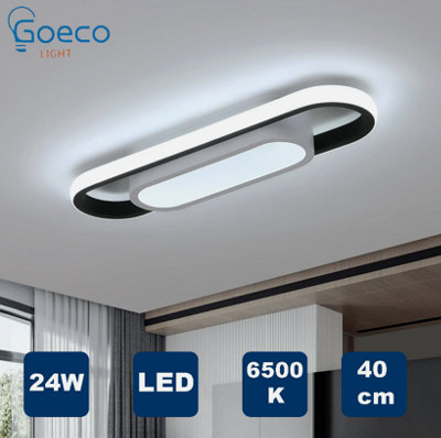 24W Modern LED Ceiling Light Cold White Ceiling Lamp Acrylic Bedroom ...