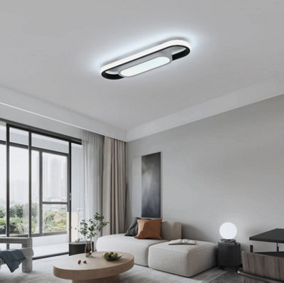 24W Modern LED Ceiling Light Cold White Ceiling Lamp Acrylic Bedroom ...