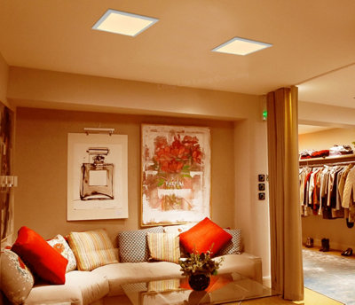 24w Recessed Ceiling LED Square Panel 3500K Warm White