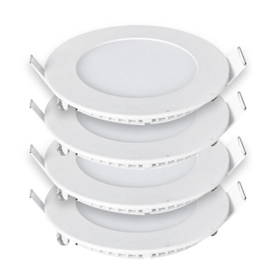 24W Recessed Round LED Mini Panel 280mm diameter (Hole Size 265mm), 3000K (Pack of 4)
