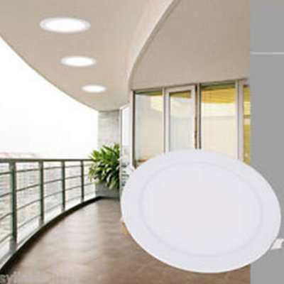 24W Recessed Round LED Mini Panel 280mm diameter (Hole Size 265mm), 3000K (Pack of 4)