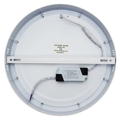 24w Surface Mount LED Round Panel 6500K Cool White