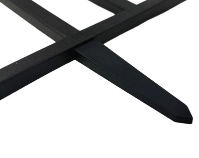 24x Black Scallop Border Edging Fence Interconnecting Flexible Plastic Fencing 60cm - 6