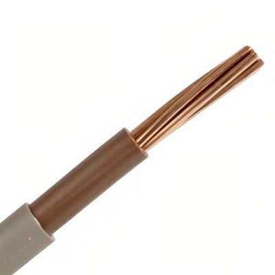 25.00mm 6181Y Meter Tails Brown (1m)  BROWN OUTER, SOFT - 19-STRAND (MORE FLEXI)