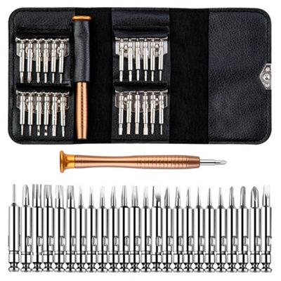 25-in-1 Mini Precision Screwdriver Set – Torx, Flat, Phillips – For IPhone, MacBook, Xbox, PC – Silver
