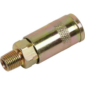 25 Pack 1/4 Inch BSPT Coupling Body Adaptor - Male Thread - Airflow Coupler