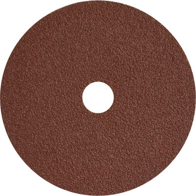 25 PACK 100mm Fibre Backed Sanding Discs - 40 Grit Aluminium Oxide Round Sheet