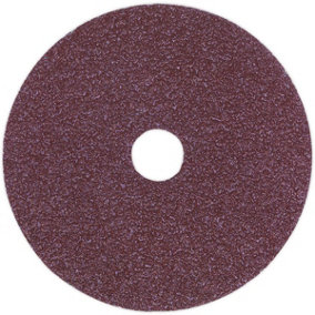 25 PACK - 100mm Fibre Backed Sanding Discs - 50 Grit Aluminium Oxide Round Sheet