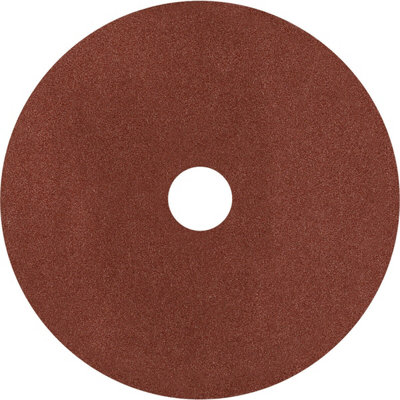 25 PACK 100mm Fibre Backed Sanding Discs - 60 Grit Aluminium Oxide Round Sheet