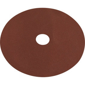 25 PACK 100mm Fibre Backed Sanding Discs - 80 Grit Aluminium Oxide Round Sheet